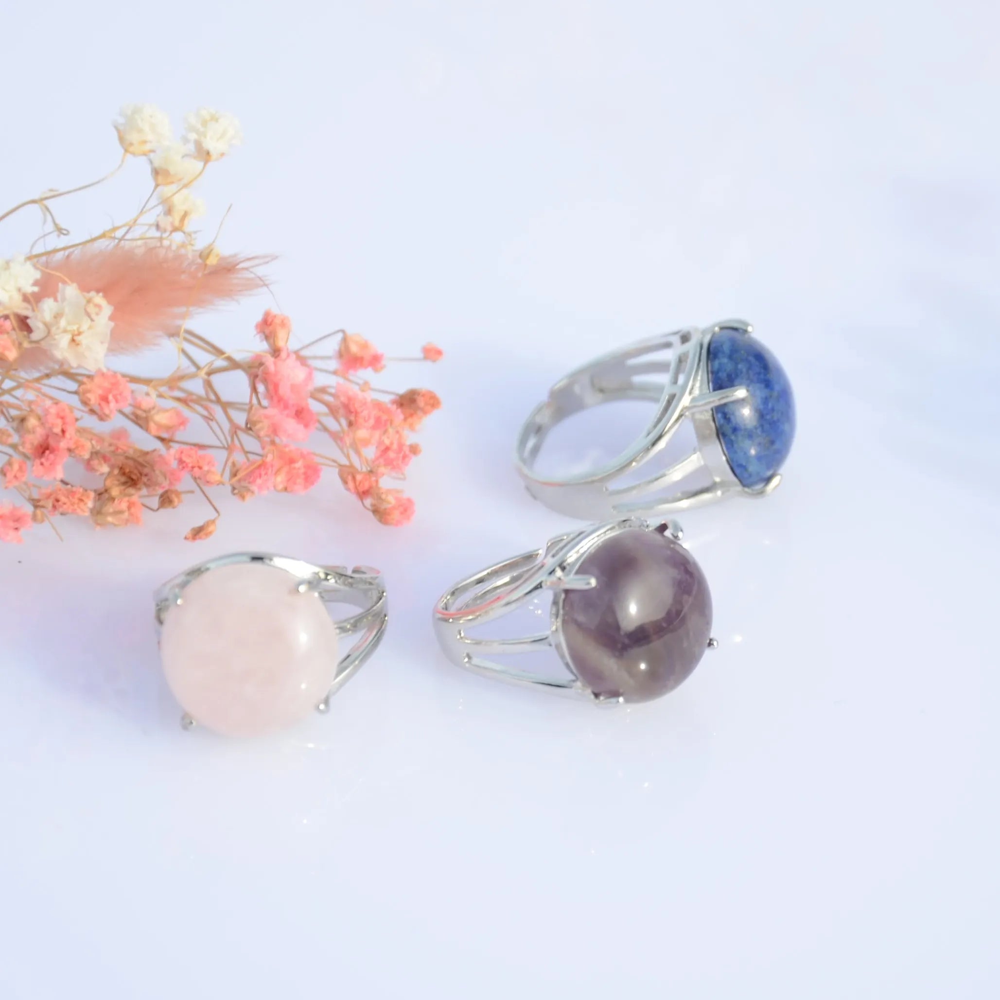 Bagues en pierres naturelles - Pierres semi-précieuses & lithothérapie