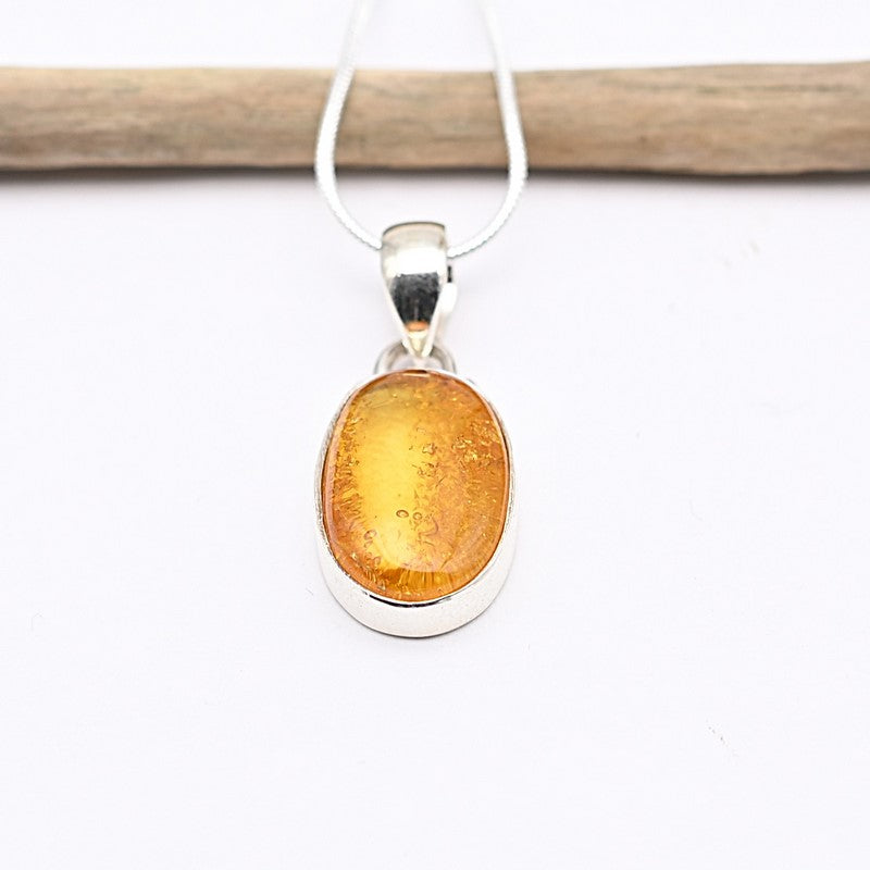 Pendentif "Renforcement" en Ambre, ARGENT 925 : AMB6