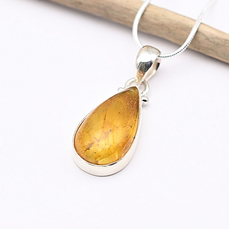 Pendentif "Renforcement" en Ambre, ARGENT 925 : AMB8