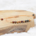 Bracelet boho "Soulagement et Protection" en Jaspe Mokaïte