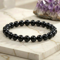 Bracelet "Force Mentale" en Agate Noire