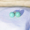 Boucles d'oreilles "Patience" en Howlite Bleu (Argent 925)