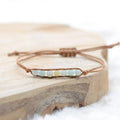 Bracelet Boho à perles et tressage "Apaisement" en Amazonite