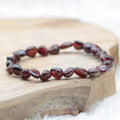 Bracelet roulé "Assurance" en Grenat