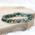 Bracelet roulé "Courage" en Agate Mousse