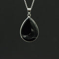 Pendentif "Absorption" Goutte en Tourmaline Noire