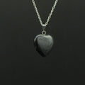 Pendentif "Bouclier" en Obsidienne Oeil céleste coeur 2 cm