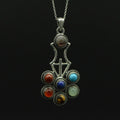 Pendentif "Fleur Antique" 7 chakras