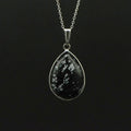 Pendentif "Spontanéité" en Obsidienne Neige Goutte