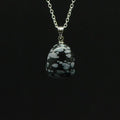 Pendentif "Spontanéité" en Obsidienne Neige Roulée
