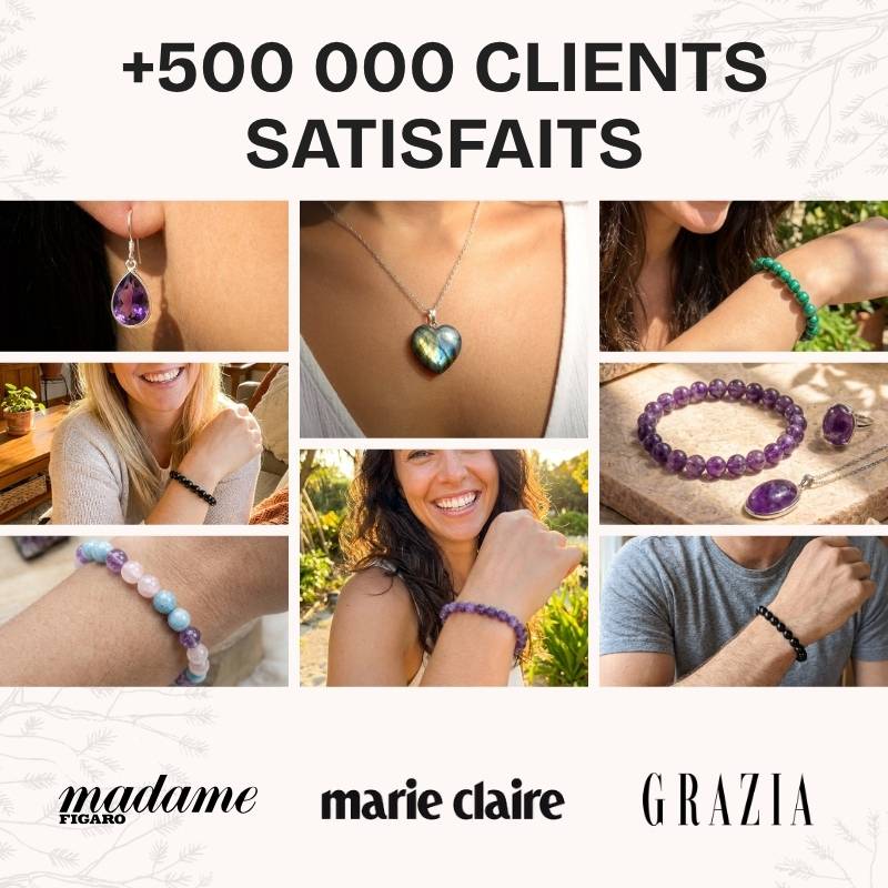 Bracelet "Spiritualité" en Améthyste & Agate Violette