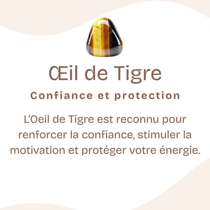 Bague "Confiance" Ovale en Oeil de Tigre (réglable)