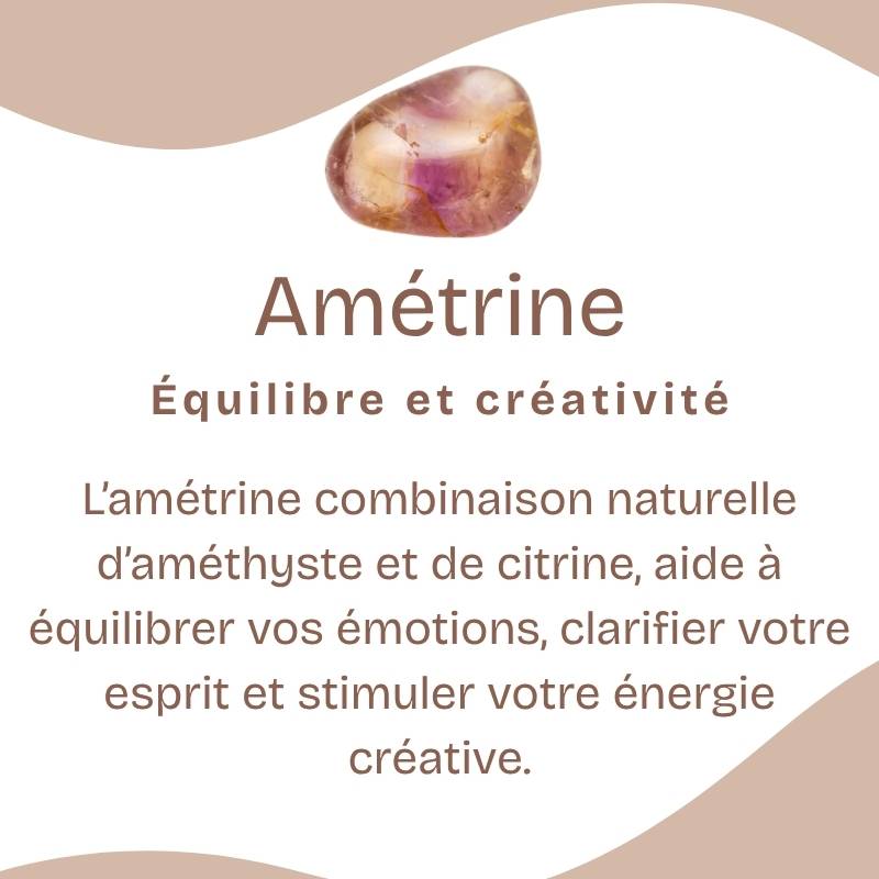 Bracelet roulé "Inspiration" en Amétrine