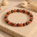 Bracelet "Confiance en soi" Mix en Oeil de Taureau & Cornaline