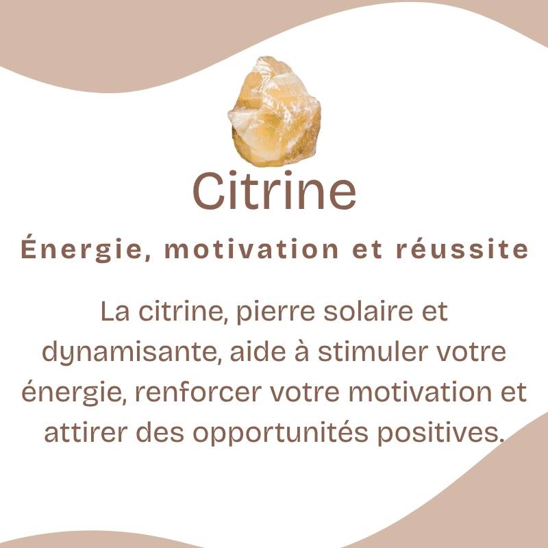Pierre roulée "Réussite" en Citrine (Lot de 3 pièces)