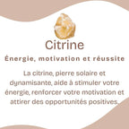 Pierre roulée "Réussite" en Citrine (Lot de 3 pièces)
