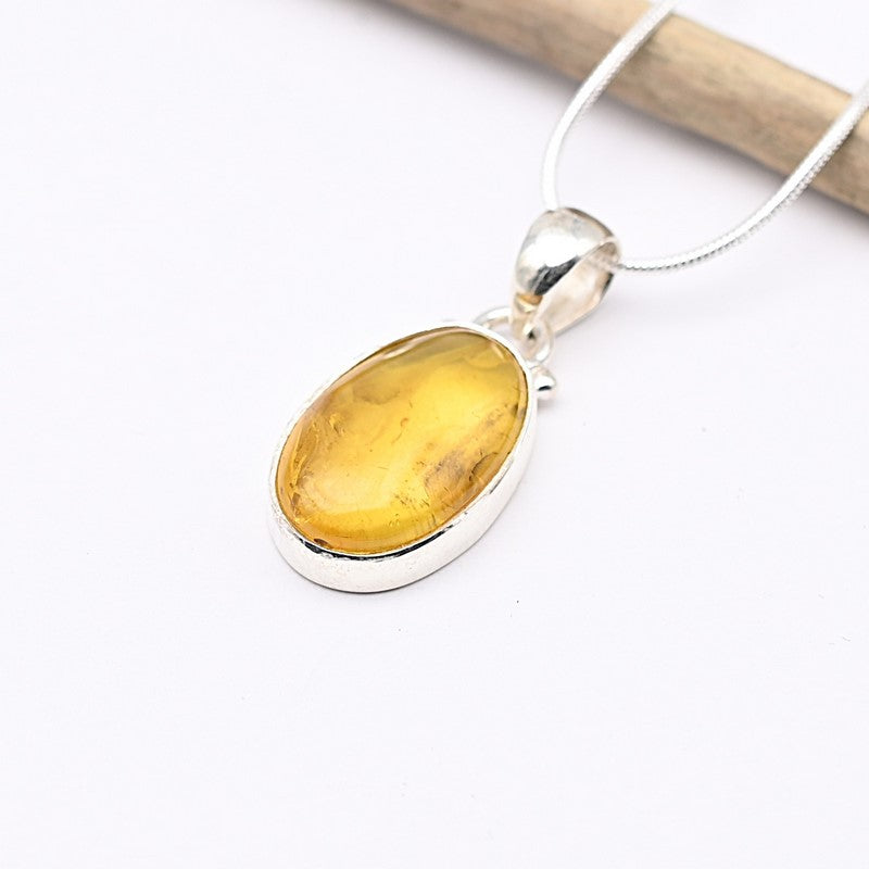 Pendentif "Renforcement" en Ambre, ARGENT 925 : AMB5