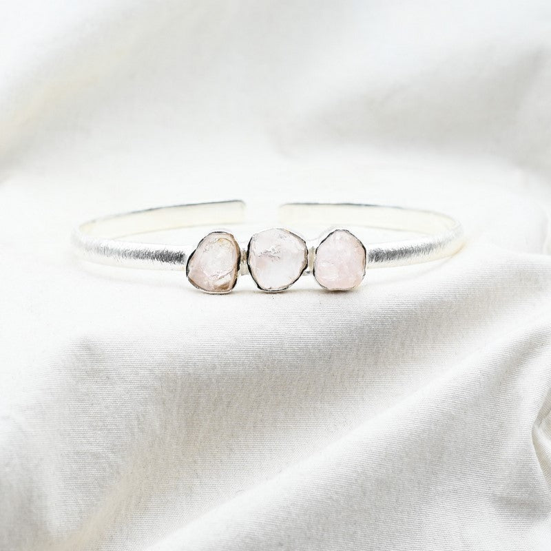 [EXTREMEMENT RARE] Bracelet en Morganite AAA Argent REF:M2
