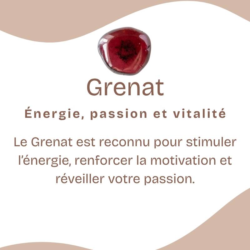 Bracelet "Assurance" en Grenat à facettes