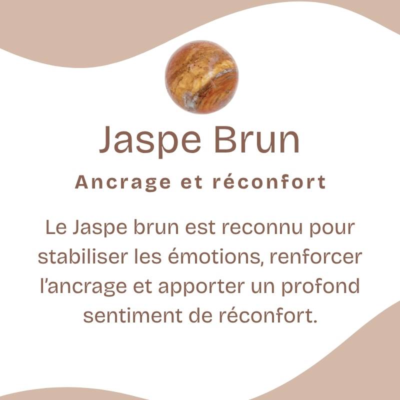 Pierre roulée "Soulagement" en Jaspe Brun (Lot de 30g)