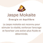 Bracelet "Soulagement et Protection" en Jaspe Mokaïte Chip