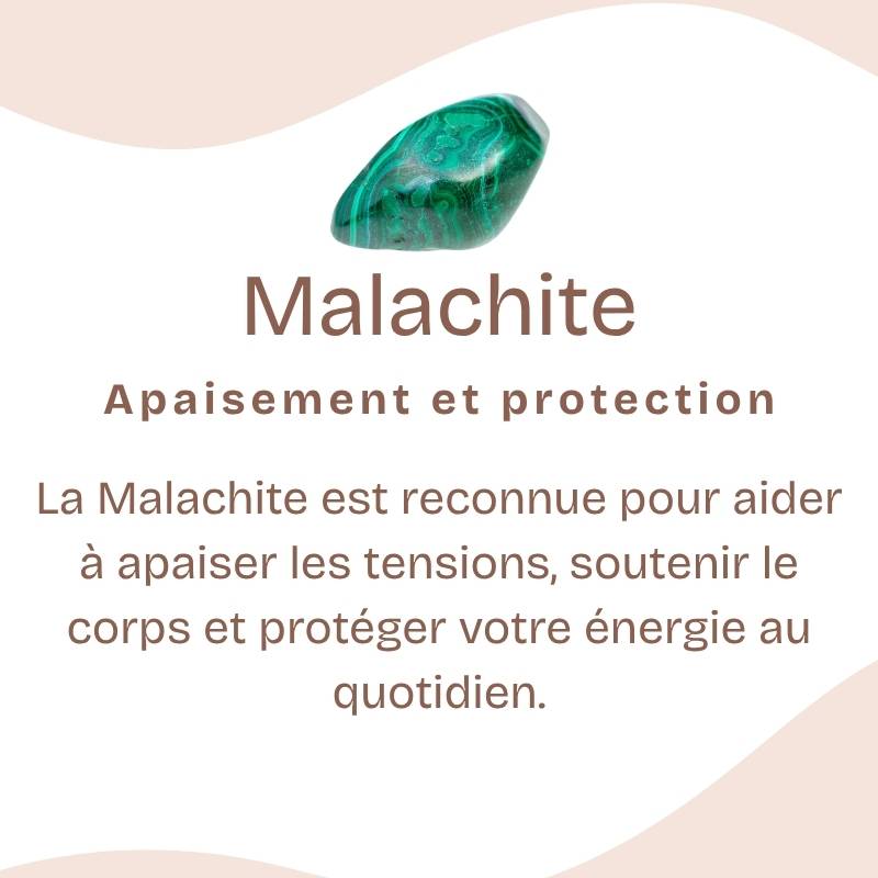 Pendentif "Paix" Pointe en Malachite