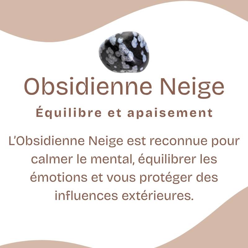 Pendentif "Spontanéité" en Obsidienne Neige Goutte