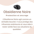 Bracelet "Triple" en Hematite, Oeil-de-Tigre et Obsidienne