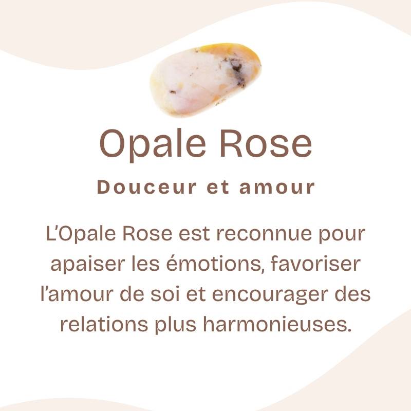 Pierre roulée "Douceur" en Opale Rose des Andes [RARE] (Lot de 20g)