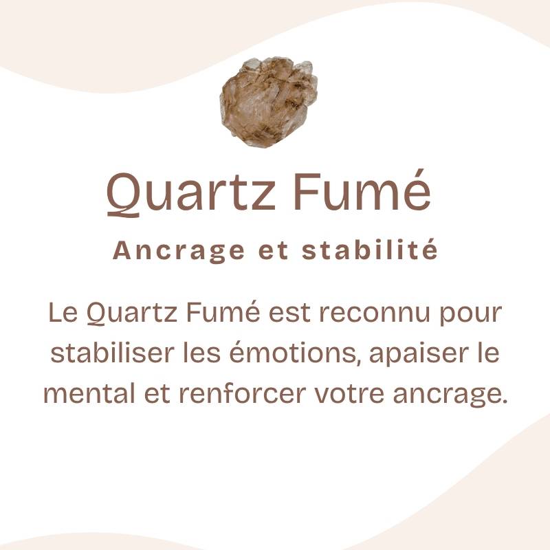 Bracelet "Lucidité" en Quartz Fumé