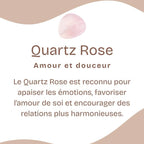 Mala "Amour" en Quartz Rose