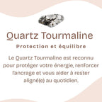 Bracelet roulé "Purification et Protection" en Quartz & Tourmaline Noire