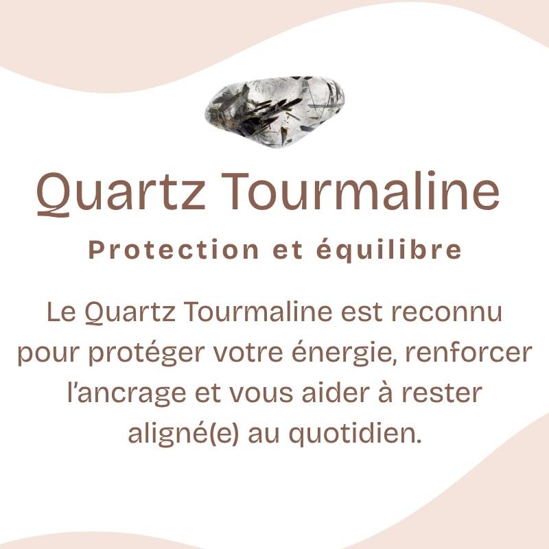 Bracelet "Purification et Protection" en Quartz & Tourmaline Noire à facettes