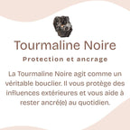 Bracelet "Absorption" en Tourmaline Noire & Feuille Argent 925 - Pièce de Bijouterie -