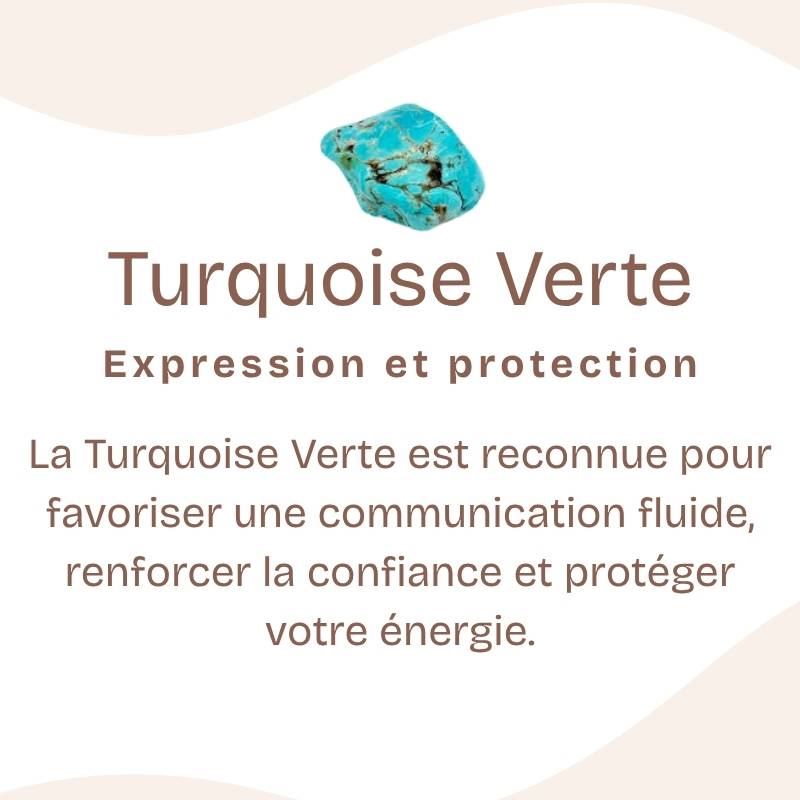 Bracelet "Positif" en Turquoise Verte