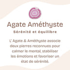 Bracelet "Spiritualité" en Améthyste & Agate Violette