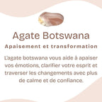 Pierre roulée "Chance" en Agate du Botswana (Lot de 2 pièces)