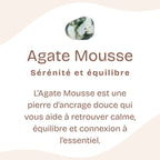Bracelet roulé "Courage" en Agate Mousse