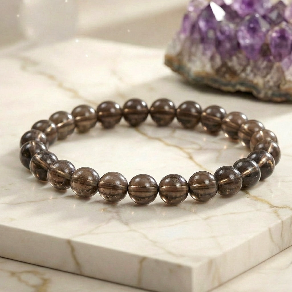 Bracelet "Lucidité" en Quartz Fumé