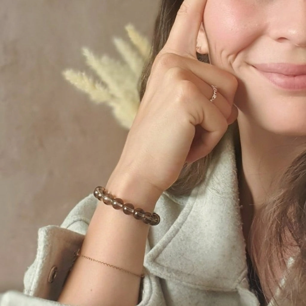 Bracelet "Lucidité" en Quartz Fumé
