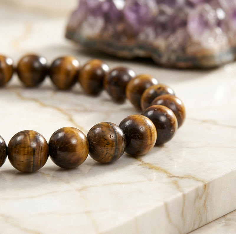 Bracelet "Confiance" en Oeil-de-Tigre