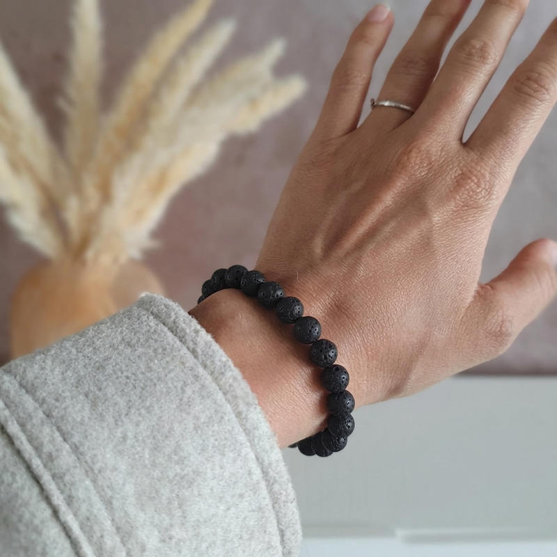 Bracelet "Reconstruction" en Pierre de Lave