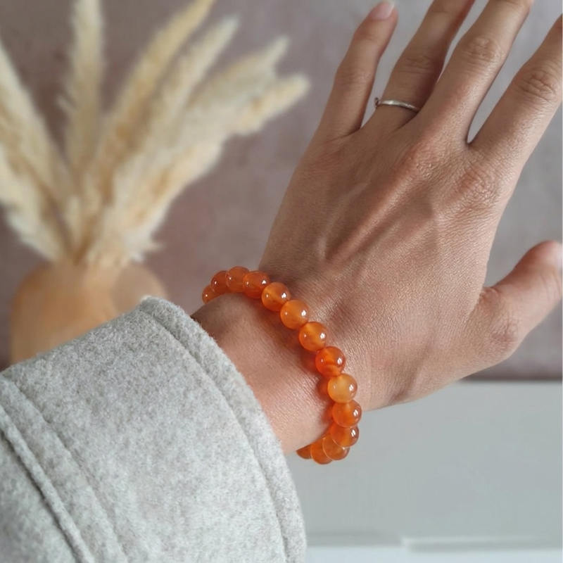 Bracelet "Ancrage Doux" en Cornaline