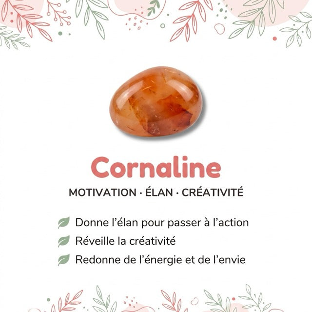 Vertus de la pierre : Cornaline