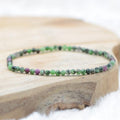 Bracelet "Énergie et Positif" en Rubis sur Zoïsite [RARE] à facettes