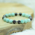 Bracelet "Bien-Être" en Amazonite & Grenat