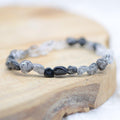 Bracelet roulé "Purification et Protection" en Quartz & Tourmaline Noire