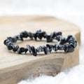 Bracelet "Spontanéité" en Obsidienne Neige Chip