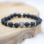 Bracelet Vipponah "Lion" en Pierre de Lave - lespierresdubienetre