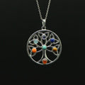 Pendentif "Arbre de vie" Cerclé 7 Chakras